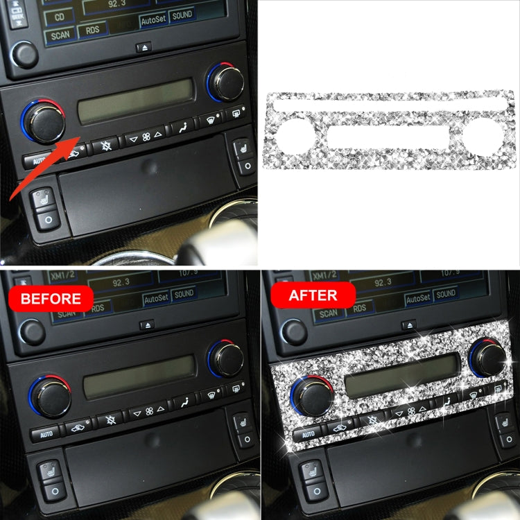 For Chevrolet Corvette C6 2005-2013 Car Aircondition Button Diamond Decorative Sticker, Left Drive by buy2fix