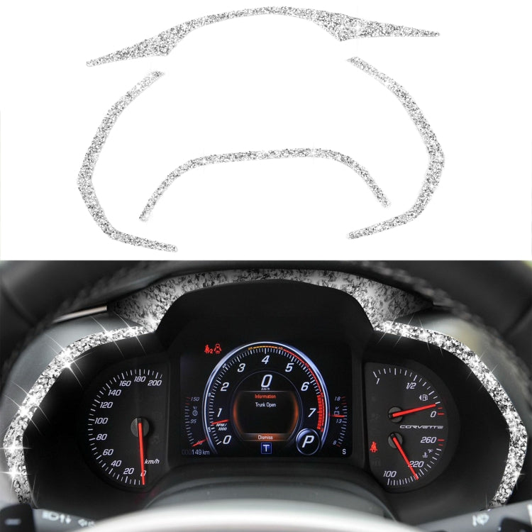 For Chevrolet Corvette C7 2014-2019 4 in 1 Car Dashboard Frame Diamond Decorative Sticker, Left Drive by buy2fix