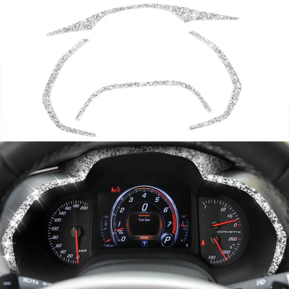 For Chevrolet Corvette C7 2014-2019 4 in 1 Car Dashboard Frame Diamond Decorative Sticker, Left Drive by buy2fix