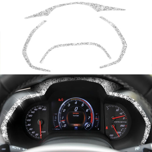 For Chevrolet Corvette C7 2014-2019 4 in 1 Car Dashboard Frame Diamond Decorative Sticker, Left Drive by buy2fix