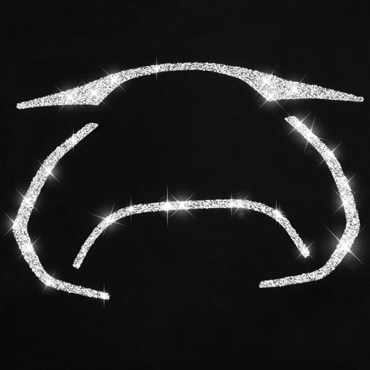 For Chevrolet Corvette C7 2014-2019 4 in 1 Car Dashboard Frame Diamond Decorative Sticker, Left Drive by buy2fix