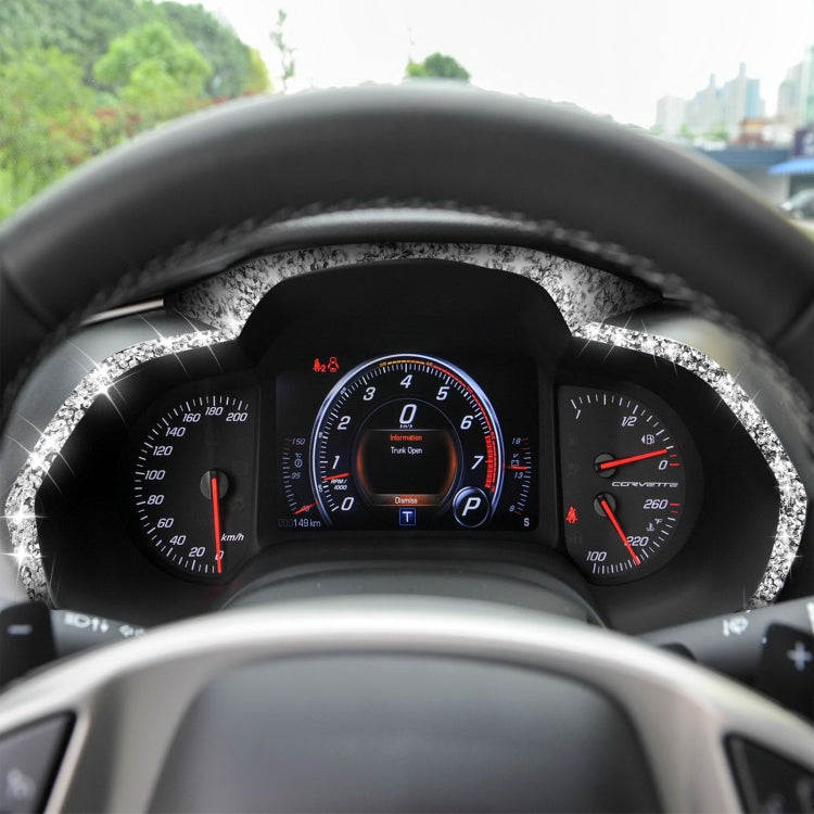 For Chevrolet Corvette C7 2014-2019 4 in 1 Car Dashboard Frame Diamond Decorative Sticker, Left Drive by buy2fix