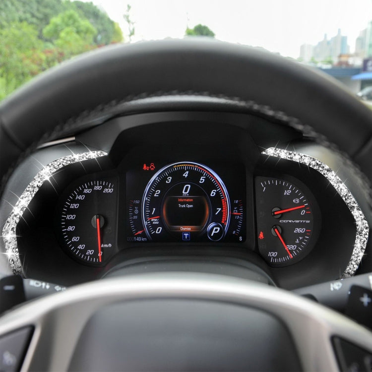 For Chevrolet Corvette C7 2014-2019 2 in 1 Car Dashboard Frame Diamond Decorative Sticker, Left Drive by buy2fix