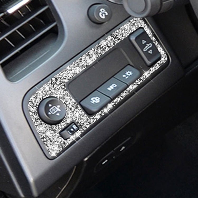 For Chevrolet Corvette C7 2014-2019 Car Headlight Switch Frame Diamond Decorative Sticker, Left Drive by buy2fix