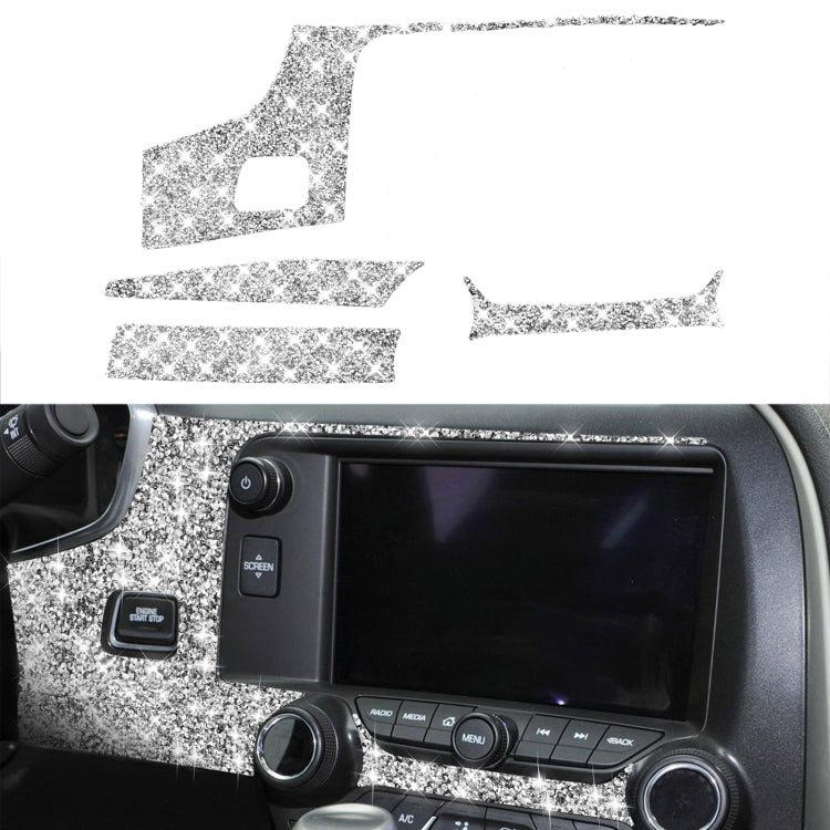 For Chevrolet Corvette C7 2014-2019 4 in 1 Car Central Control Panel Diamond Decorative Sticker, Left Drive by buy2fix