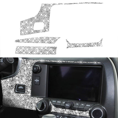 For Chevrolet Corvette C7 2014-2019 4 in 1 Car Central Control Panel Diamond Decorative Sticker, Left Drive by buy2fix