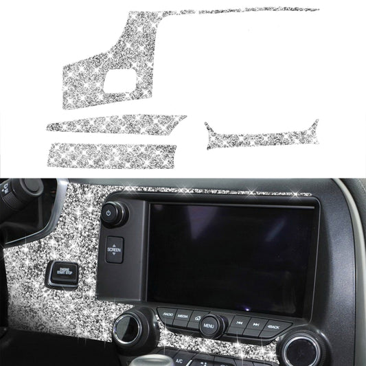 For Chevrolet Corvette C7 2014-2019 4 in 1 Car Central Control Panel Diamond Decorative Sticker, Left Drive by buy2fix