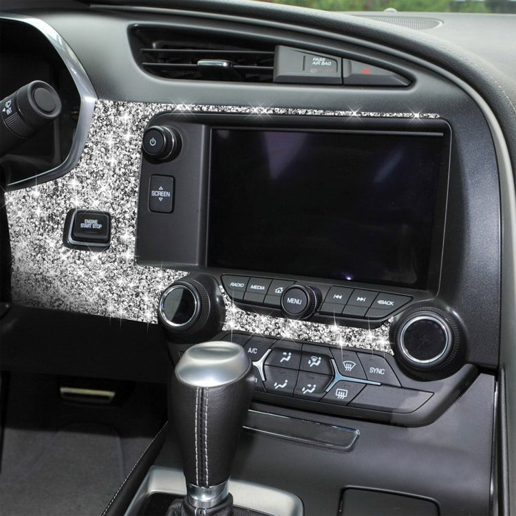 For Chevrolet Corvette C7 2014-2019 4 in 1 Car Central Control Panel Diamond Decorative Sticker, Left Drive by buy2fix