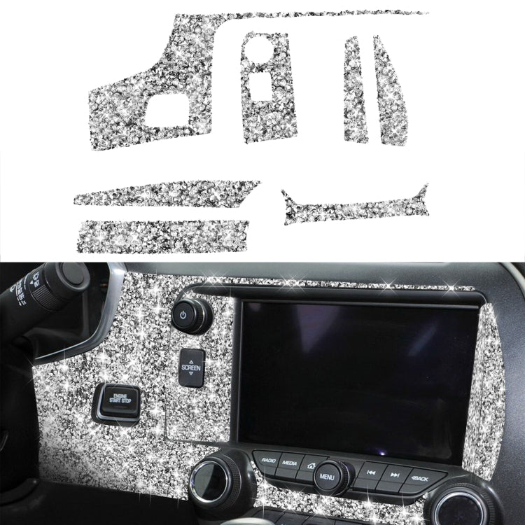 For Chevrolet Corvette C7 2014-2019 7 in 1 Car Central Control Panel Diamond Decorative Sticker, Left Drive by buy2fix
