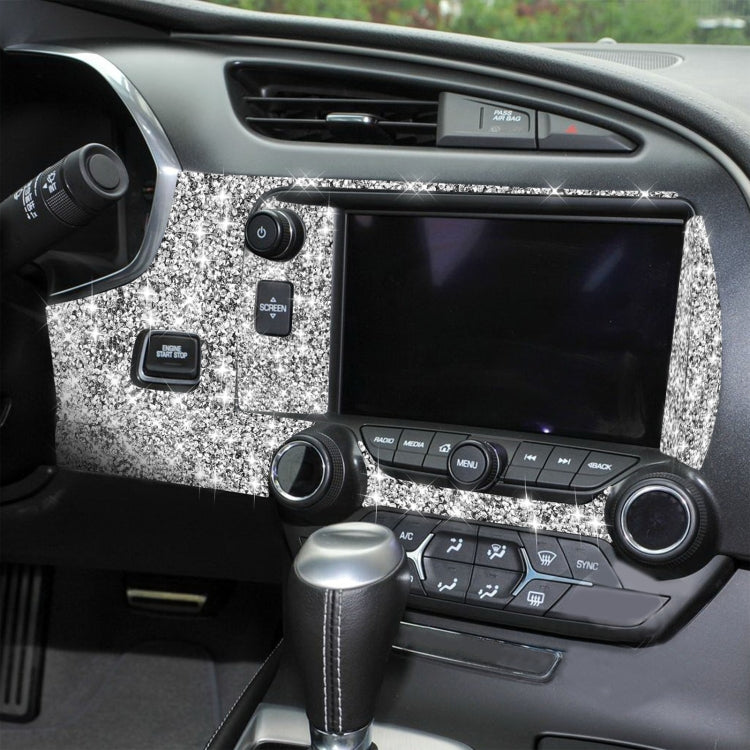 For Chevrolet Corvette C7 2014-2019 7 in 1 Car Central Control Panel Diamond Decorative Sticker, Left Drive by buy2fix