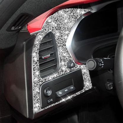 For Chevrolet Corvette C7 2014-2019 Car Left Air Outlet Panel Diamond Decorative Sticker, Left Drive by buy2fix