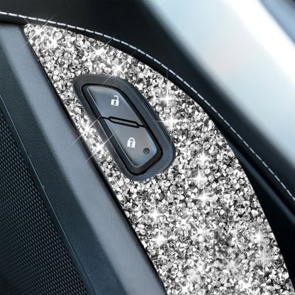 For Chevrolet Corvette C7 2014-2019 Car Door Button Panel Diamond Decorative Sticker, Left Drive by buy2fix