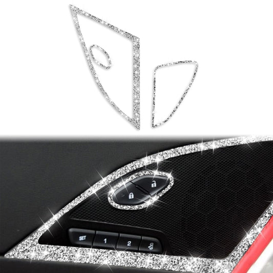 For Chevrolet Corvette C7 2014-2019 Car Door Speaker Frame Diamond Decorative Sticker, Left Drive by buy2fix