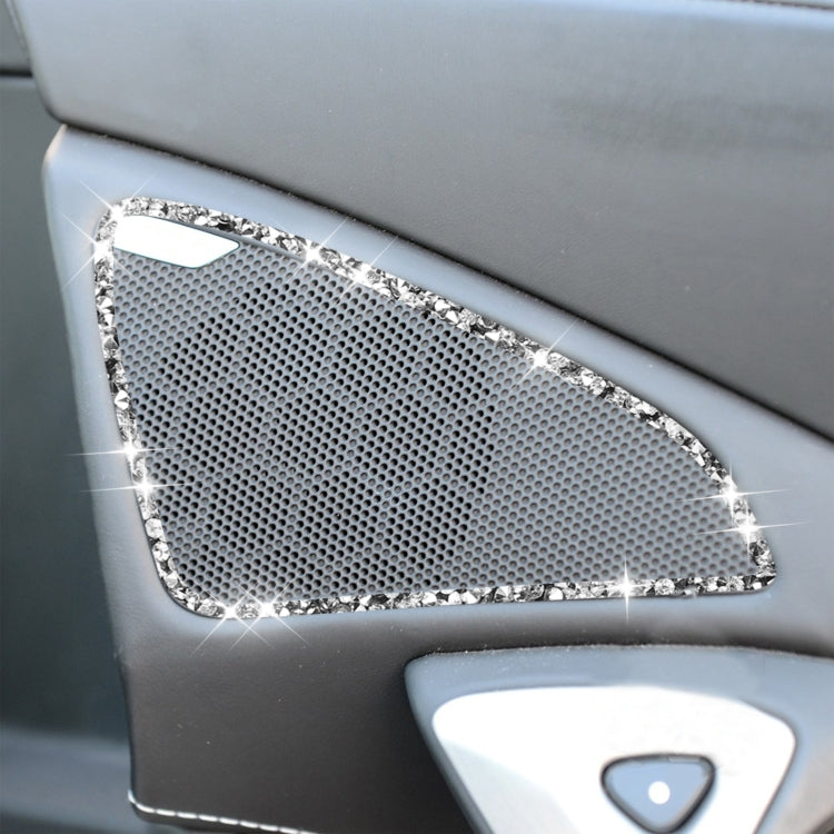 For Chevrolet Corvette C7 2014-2019 Car Door Speaker Frame Diamond Decorative Sticker, Left Drive by buy2fix