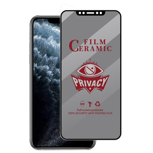 For iPhone 11 Pro Max / XS Max Full Coverage HD Privacy Ceramic Film Grey - iPhone 11 Pro Max Tempered Glass by buy2fix | Online Shopping UK | buy2fix