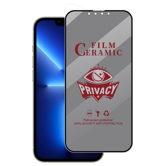 For iPhone 14 / 13 Pro / 13 Full Coverage HD Privacy Ceramic Film Grey - iPhone 14 Tempered Glass by buy2fix | Online Shopping UK | buy2fix