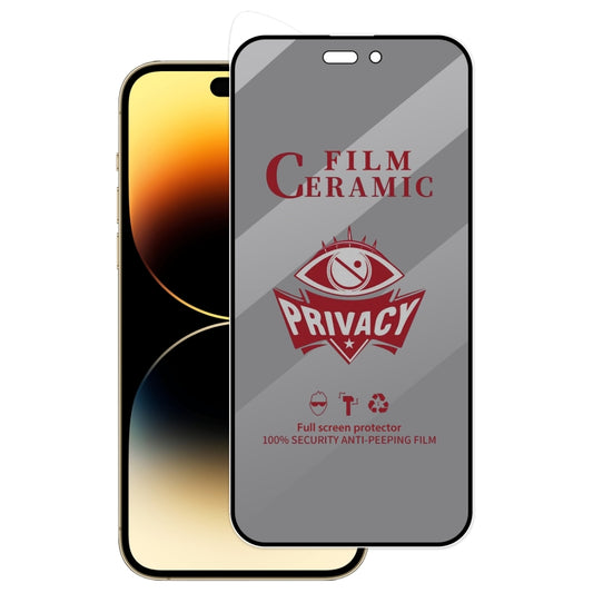 For iPhone 14 Pro Full Coverage HD Privacy Ceramic Film - iPhone 14 Pro Tempered Glass by buy2fix | Online Shopping UK | buy2fix
