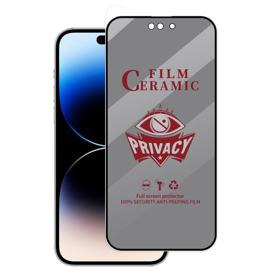 For iPhone 14 Pro Max Full Coverage HD Privacy Ceramic Film Grey - iPhone 14 Pro Max Tempered Glass by buy2fix | Online Shopping UK | buy2fix