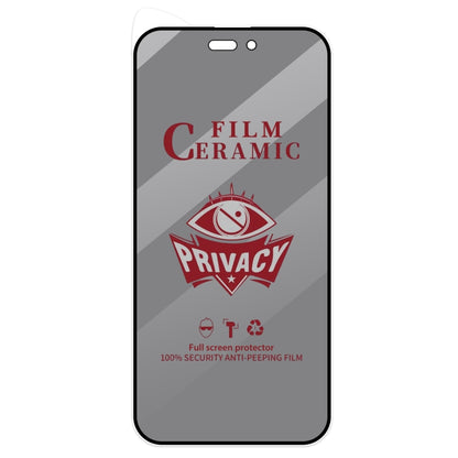 For iPhone 15 Plus Full Coverage HD Privacy Ceramic Film Grey - iPhone 15 Plus Tempered Glass by buy2fix | Online Shopping UK | buy2fix