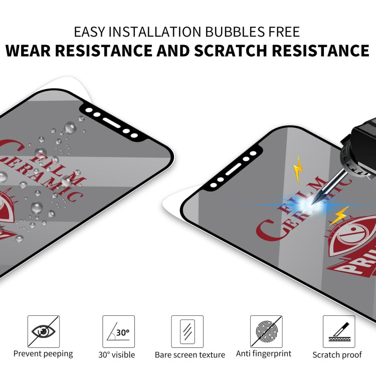 For iPhone 15 Plus Full Coverage HD Privacy Ceramic Film Grey - iPhone 15 Plus Tempered Glass by buy2fix | Online Shopping UK | buy2fix