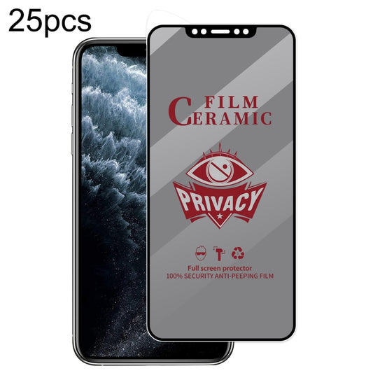 For iPhone 11 Pro / XS / X 25pcs Full Coverage HD Privacy Ceramic Film - iPhone 11 Pro Tempered Glass by buy2fix | Online Shopping UK | buy2fix