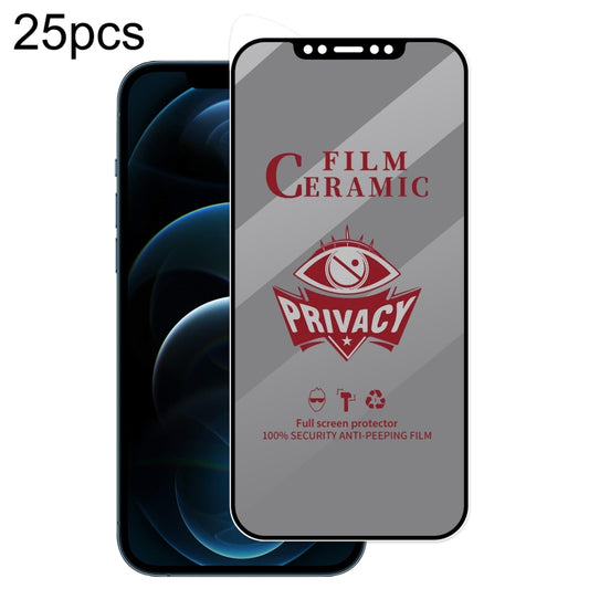 For iPhone 12 Pro Max 25pcs Full Coverage HD Privacy Ceramic Film - iPhone 12 Pro Max Tempered Glass by buy2fix | Online Shopping UK | buy2fix