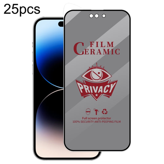 For iPhone 14 Pro Max 25pcs Full Coverage HD Privacy Ceramic Film - iPhone 14 Pro Max Tempered Glass by buy2fix | Online Shopping UK | buy2fix