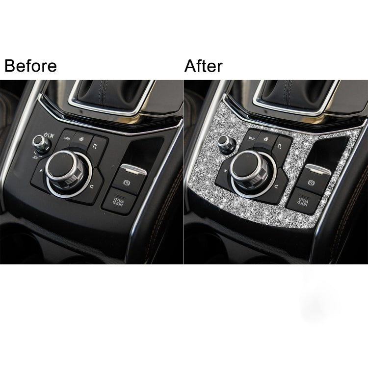 For Mazda CX-5 2017-2018 Car Electronic Handbrake Panel Diamond Decorative Sticker, Right Drive by buy2fix