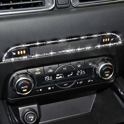For Mazda CX-5 2017-2018 Car Center Control Panel Diamond Decorative Stickerr,Left and Right Drive Universal by buy2fix