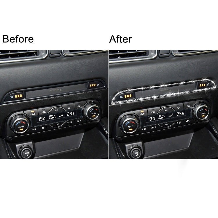 For Mazda CX-5 2017-2018 Car Center Control Panel Diamond Decorative Stickerr,Left and Right Drive Universal by buy2fix