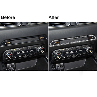 For Mazda CX-5 2017-2018 Car Center Control Panel Diamond Decorative Stickerr,Left and Right Drive Universal by buy2fix