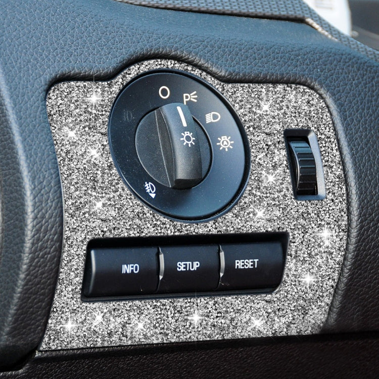 For Ford Mustang 2009-2013 Car Headlight Diamond Decoration Sticker, Left Hand Drive by buy2fix