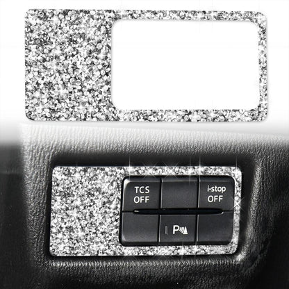 For Mazda CX-5 2017-2018 Car Headlight Panel Diamond Decorative Sticker, Left Drive by buy2fix