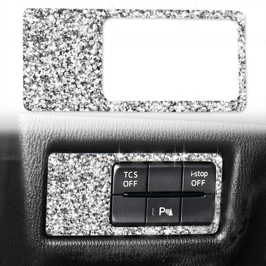 For Mazda CX-5 2017-2018 Car Headlight Panel Diamond Decorative Sticker, Left Drive by buy2fix