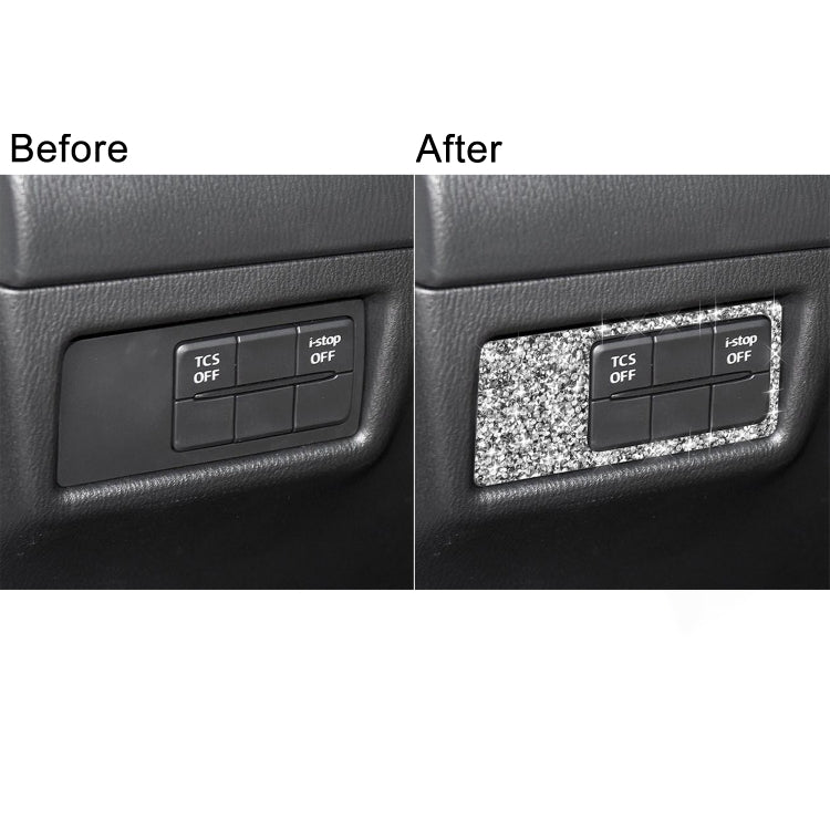 For Mazda CX-5 2017-2018 Car Headlight Panel Diamond Decorative Sticker, Left Drive by buy2fix