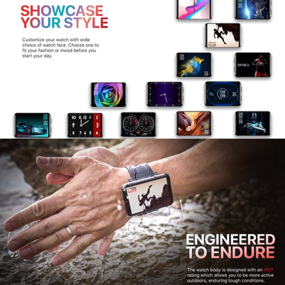 DM100 2.86 inch IPS Full Screen Smart Sport Watch, Support Independent Card Insertion / Multiple Sports Modes / Heart Rate Monitoring / Step Counting, Memory:RAM 3GB+ROM 32GB(Tarnish) by buy2fix