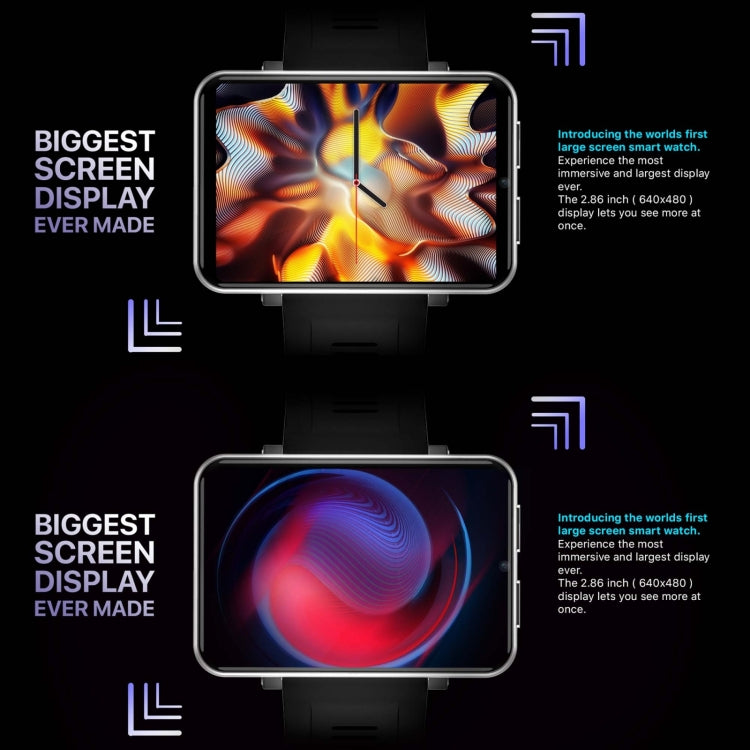 DM100 2.86 inch IPS Full Screen Smart Sport Watch, Support Independent Card Insertion / Multiple Sports Modes / Heart Rate Monitoring / Step Counting, Memory:RAM 1GB+ROM 16GB(Black) by buy2fix