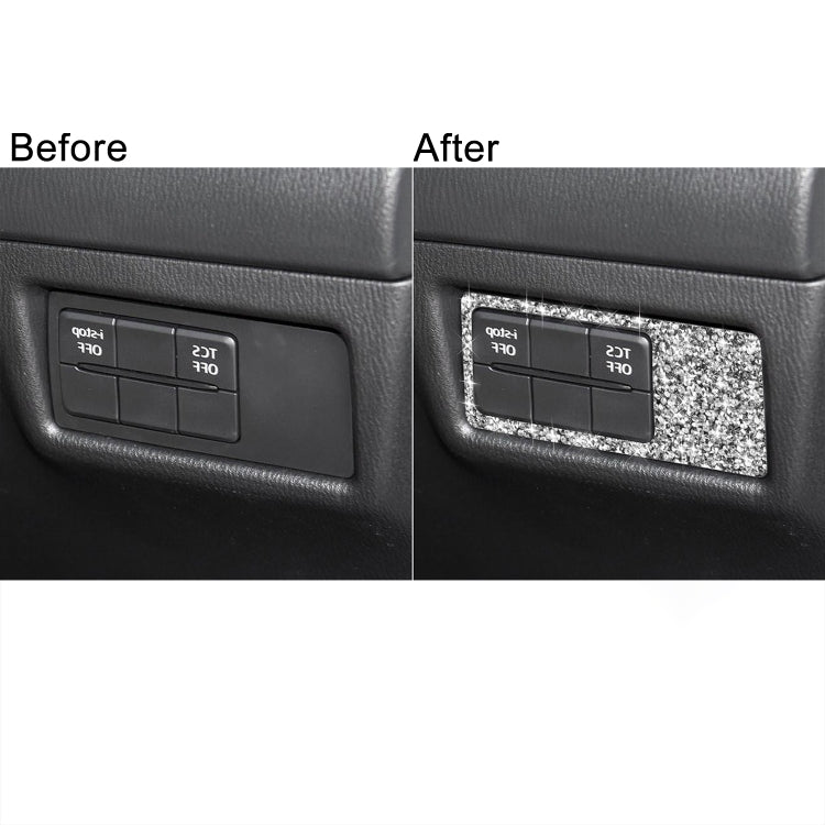 For Mazda CX-5 2017-2018 Car Headlight Panel Diamond Decorative Sticker, Right Drive by buy2fix