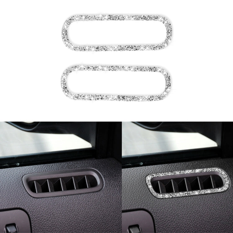 For Ford Mustang 2009-2013 Car Left and Right Air Outlet Diamond Decoration Sticker, Left Hand Drive by buy2fix