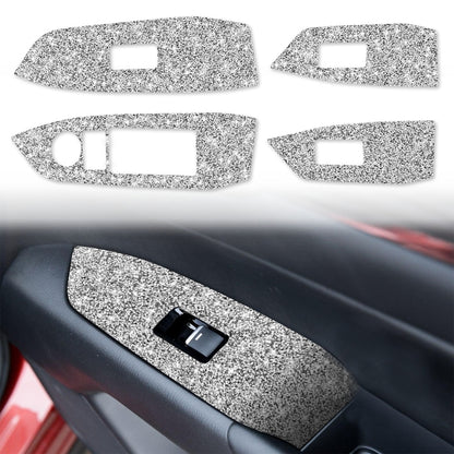 For Mazda CX-5 2017-2018 Car Window Button Panel Diamond Decorative Sticker, Left Drive by buy2fix