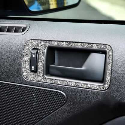 For Ford Mustang 2009-2013 2pcs Car Door Inner Handle Diamond Decoration Sticker, Left Hand Drive by buy2fix