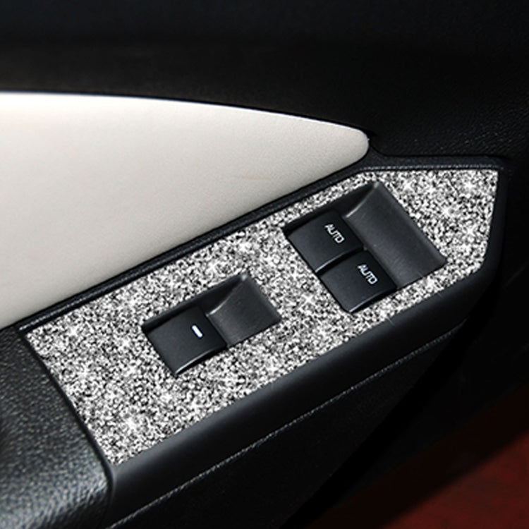 For Ford Mustang 2009-2013 3pcs Car Window Glass Lifter Panel Diamond Decoration Sticker, Left Hand Drive by buy2fix