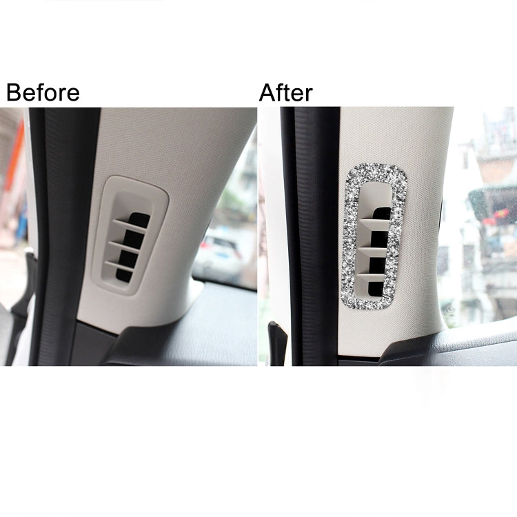 For Mazda CX-5 2017-2018 Car A-pillar Air Outlet Diamond Decorative Sticker,Left and Right Drive Universal by buy2fix