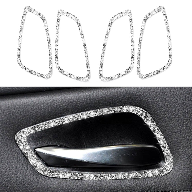Car Door Handle Frame Diamond Decorative Sticker for BMW 3 Series E90 2005-2012, Modified 320i / 318i / 325i by buy2fix