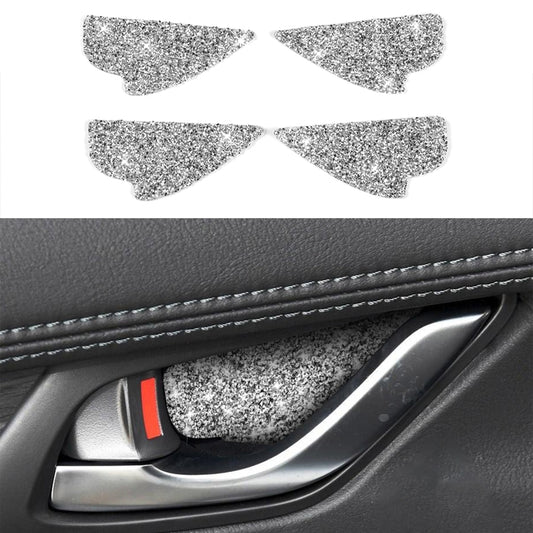 For Mazda CX-5 2017-2018 Car Inner Door Bowl Diamond Decorative Sticker,Left and Right Drive Universal by buy2fix