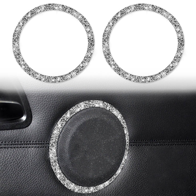 Car Door Horn Ring 2 in 1 Diamond Decorative Sticker for BMW 3 Series E90 / E84 2008-2012, X1 Series Modified 320i / 325i by buy2fix