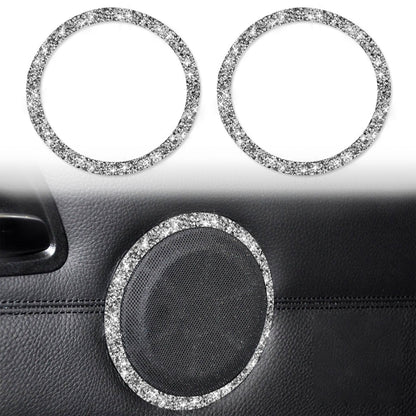 Car Door Horn Ring 2 in 1 Diamond Decorative Sticker for BMW 3 Series E90 / E84 2008-2012, X1 Series Modified 320i / 325i by buy2fix