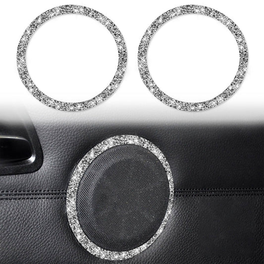 Car Door Horn Ring 2 in 1 Diamond Decorative Sticker for BMW 3 Series E90 / E84 2008-2012, X1 Series Modified 320i / 325i by buy2fix