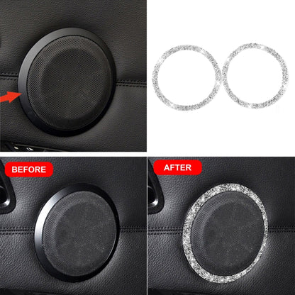 Car Door Horn Ring 2 in 1 Diamond Decorative Sticker for BMW 3 Series E90 / E84 2008-2012, X1 Series Modified 320i / 325i by buy2fix