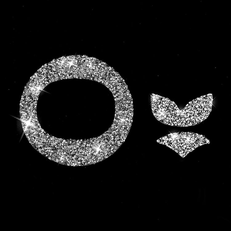 For Mazda CX-5 2017-2018 Car Steering Wheel Panel Diamond Decorative Sticker,Left and Right Drive Universal by buy2fix